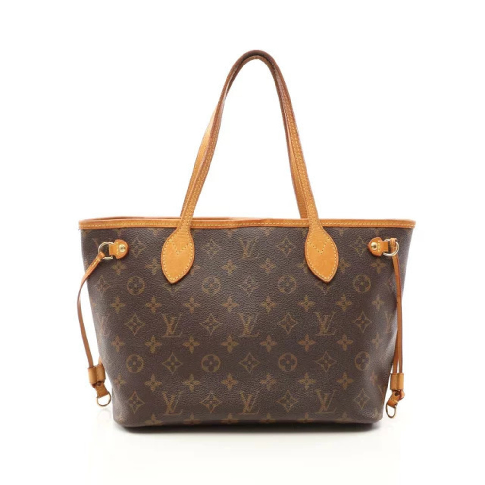 Louis Vuitton Neverfull Tote Bag Canvas Leather Monogram Brown